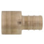 Zero Lead Brass 1/2" PureFlow PEX Crimp x 1/2" Copper Tubing Adapter (F)