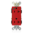 20A Decora Plus Duplex Receptacle/outlet, Hospital Grade, Self-grounding (Red)