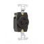 Turnlok Single Receptacle, 15A, 2 Pole, 3-Wire, NEMA L5-15R - Black (125V)