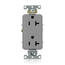 20A Decora Plus Duplex Receptacle/outlet,Heavy Duty Self-grounding, Side Wire (Gray)
