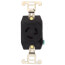 Turnlok Single Receptacle, 15A, 2 Pole, 3-Wire, NEMA L7-15R - Black (277V)
