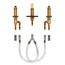 Adjustable 3-Hole Two Handle Roman Tub Valve w/ 1/2" Connection (CPVC/PEX), 4793