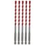 1/4" x 4" x 6" SHOCKWAVE Impact Duty Carbide Hammer Drill Bits (5 Pack)