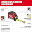 25 ft. Compact Wide Blade Magnetic Tape Measure w/ Rechargeable 100L Light