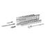 3/8" Drive Ratchet & Socket Set, SAE & Metric (56 Pieces)