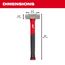 2.5lb Fiberglass Engineer Hammer