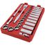 3/8" Drive SAE Ratchet and Socket Mechanics Tool Set with Packout Case (Pack of 28)
