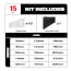 15 Piece Ratcheting Combination Wrench Set - Metric