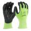 Cut 1 Hight Visibility Polyurethane Dipped Gloves (XXL)