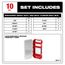 SHOCKWAVE Impact Duty RED HELIX Titanium Drill Bit Set - 10 Piece
