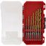 15 Piece Shockwave Impact Duty RED HELIX Titanium Drill Bit Set