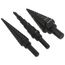 3 Piece Black Oxide Step Drill Bit Set (#1, #2, #4)