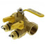 1-1/4" IPS Purge & Fill Full Port Forged Brass Ball Valve