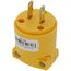 Arrow Hart Commercial Non-Grounding Straight Blade Plug w/ Back Wire, 15A, 2P, 2W, NEMA 1-15P - Yellow (125V)