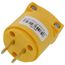 Arrow Hart Commercial Non-Grounding Straight Blade Plug w/ Back Wire, 15A, 2P, 2W, NEMA 1-15P - Yellow (125V)