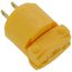 Arrow Hart Commercial Non-Grounding Straight Blade Plug w/ Back Wire, 15A, 2P, 2W, NEMA 1-15P - Yellow (125V)