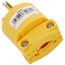 Arrow Hart Commercial Straight Blade Plug w/ Back Wire, 15A, 2P, 3W, NEMA 6-15P - Yellow (250V)