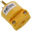 Arrow Hart Commercial Angled Body Straight Blade Plug w/ Back Wire, 15A, 2P, 3W, NEMA 5-15P - Yellow (125V)