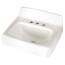 Regalyn Wall-Hung Sink With 4" Centerset, for Wall Hanger (White)