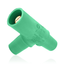 16 Series Taper Nose Multi-Way Connector, Cam-Type, Female-Female-Male, Tapping Tee, 400A Max (Green)
