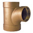 4" x 4" x 2" Cast Copper DWV Sanitary Tee