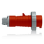20A, 480V 2P, 3W, Pin & Sleeve Plug, IP67, Watertight, RED