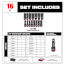SHOCKWAVE Impact Duty Socket 1/2" Drive Metric PACKOUT Set (16 Piece)