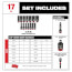 SHOCKWAVE Impact Duty Socket 3/8" Drive SAE TRAY Set (17 Piece)