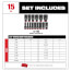SHOCKWAVE Impact Duty Socket 1/2" Drive SAE TRAY Set (15 Piece)