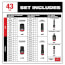 SHOCKWAVE Impact Duty 3/8" Drive SAE & Metric Deep 6 Point Socket Set (43 Pieces)
