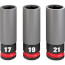 SHOCKWAVE Impact Duty 1/2" Drive Metric Lug Nut Wheel Socket Set (3 Piece)