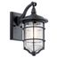 Royal Marine 13.25" 1 Light Outdoor Wall Light w/ Clear Seeded Glass (Distressed Black)