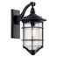 Royal Marine 18.25" 1 Light Outdoor Wall Light w/ Clear Seeded Glass (Distressed Black)