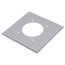 2-Gang Electrical Wall Plate, 2.15" Dia. Hole Single Receptacle (Aluminum)