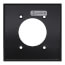 2-Gang Electrical Wall Plate, 2.15" Dia. Hole Single Receptacle (Aluminum)