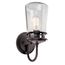 Lyndon 15" 1 Light Wall Light Clear Seeded Glass (Architectural Bronze)