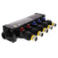 1/2", 5 Port Zero Lead PEX Press Polymer Dual Temperature MiniBloc (2 hot, 3 cold)