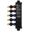 1/2", 5 Port Zero Lead PEX Press Polymer Dual Temperature MiniBloc (2 hot, 3 cold)