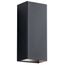 Walden 12" LED Outdoor Wall Light w/ Clear Tempered Glass w/ Inside Etch (Textured Black)