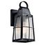 Tolerand 12" 1 Light Outdoor Wall Light w/ Clear Seeded Glass (Textured (Black)