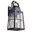 Tolerand 20.25" 1 Light Outdoor Wall Light w/ Clear Seeded Glass (Textured (Black)