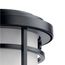 Toman 10.25" 1 Light Outdoor Wall Light w/ Satin Etched Glass (Black)