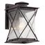 Argyle 10.25" 1 Light Outdoor Wall Light w/ Clear Seeded Glass (Weathered Zinc)