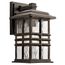 Beacon Square 12" 1 Light Outdoor Wall Light w/ Clear Hammered Glass (Olde Bronze)