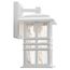 Beacon Square 12" 1 Light Outdoor Wall Light w/ Clear Hammered Glass (White)