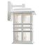 Beacon Square 14.25" 1 Light Outdoor Wall Light w/ Clear Hammered Glass (White)