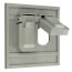 1-Gang Weather-Resistant Oversized Duplex Receptacle Wall Plate, Device Mount (Gray)