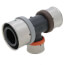 1-1/2" x 1-1/4" x 1" PEX Press PureFlow Polymer Tee