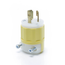 Locking Plug, 15A, 125V Industrial Grade (Yellow & White)