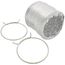 4" x 8 Ft. Flexible Foil Dryer Transition Duct Kit w/ Metal Spring Clamp